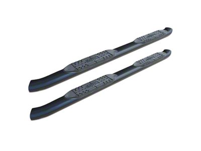 Raptor Series 5-Inch OE Style Curved Oval Side Step Bars; Black (07-21 Tundra Regular Cab)
