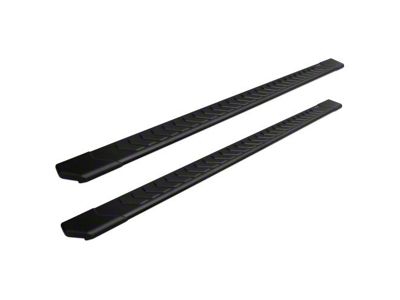 Raptor Series 5-Inch OEM Style Full Tread Slide Track Running Boards; Black Textured (22-25 Tundra Double Cab)