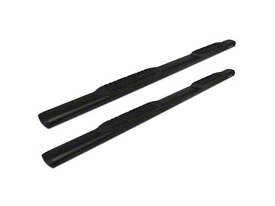 Raptor Series 5-Inch Oval Style Slide Track Running Boards; Black Textured (22-25 Tundra Double Cab)