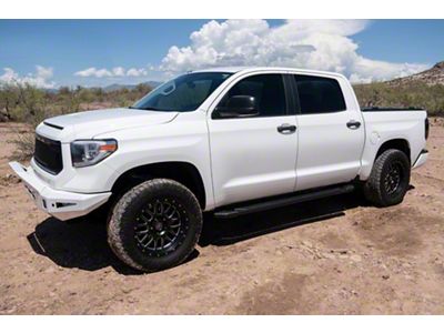 Raptor Series 5-Inch Tread Step Slide Track Running Boards; Black Textured (07-21 Tundra CrewMax)