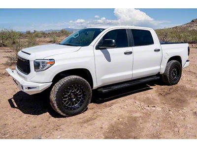 Raptor Series 6-Inch OEM Style Slide Track Running Boards; Black Textured (07-21 Tundra CrewMax)