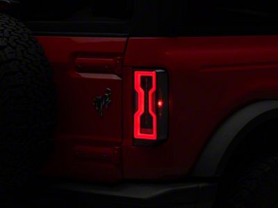 Raxiom Axial Series LED Tail Lights; Black Housing; Clear Lens (21-25 Bronco w/ Factory Halogen Tail Lights)