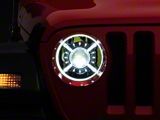 Raxiom 9-Inch LED Headlights with DRL and Halo; Black Housing; Clear Lens (20-25 Jeep Gladiator JT)