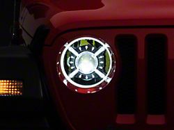 Raxiom 9-Inch LED Headlights with DRL and Halo; Black Housing; Clear Lens (20-25 Jeep Gladiator JT)
