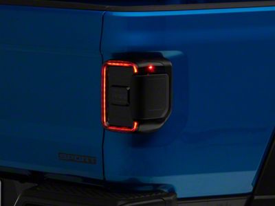 Raxiom LED Tail Lights; Black Housing; Smoked Lens (20-25 Jeep Gladiator JT w/ Factory Halogen Tail Lights & w/o Blind Spot Detection))