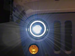 Raxiom 7-Inch V2 Dragon Eye LED Headlights; Black Housing; Clear Lens (07-18 Jeep Wrangler JK)