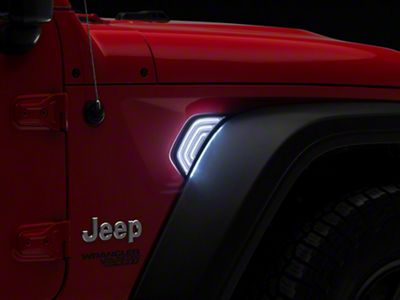Raxiom Axial Series LED Fender Vent Sidemarker; Clear (18-25 Jeep Wrangler JL)