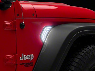 Raxiom Axial Series Sequential LED Fender Vent Sidemarker; Clear (18-25 Jeep Wrangler JL)