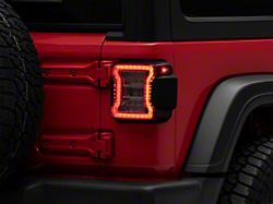 Raxiom LED Tail Lights; Clear Housing; Clear Lens (18-26 Jeep Wrangler JL w/ Factory Halogen Tail Lights & w/o Blind Spot Detection)
