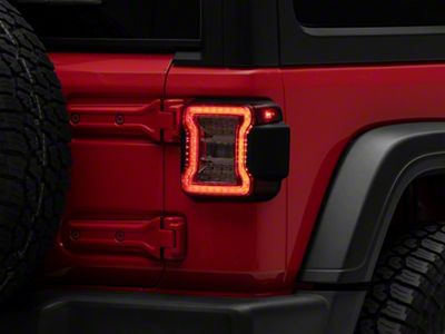 Raxiom LED Tail Lights; Clear Housing; Clear Lens (18-25 Jeep Wrangler JL w/ Factory Halogen Tail Lights & w/o Blind Spot Detection)