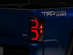 Raxiom Deuce LED Tail Lights; Black Housing; Smoked Lens (16-23 Tacoma)