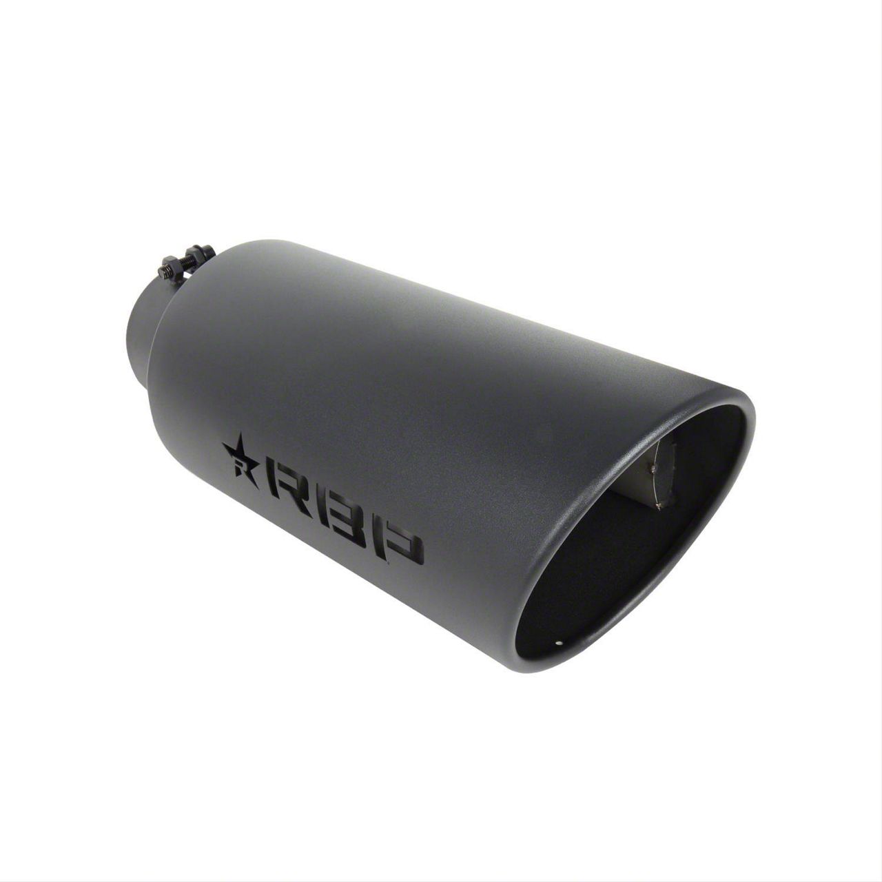 RBP Jeep Wrangler 7-Inch High Heat Textured Black Exhaust Tip; 4-Inch ...