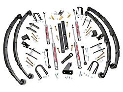 Rough Country 4.50-Inch Suspension Lift Kit with Military Wrap; Power Steering (87-95 Jeep Wrangler YJ)