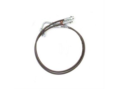 ReadyLIFT Front Braided Stainless Steel Brake Lines for 4-Inch Lift (07-18 Jeep Wrangler JK)