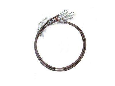 ReadyLIFT Front and Rear Braided Stainless Steel Brake Lines (07-18 Jeep Wrangler JK)