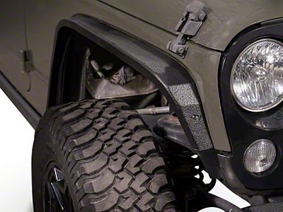 Reaper Off-Road Gravestone J1 Front Fender Flares; Textured Black (07-18 Jeep Wrangler JK)