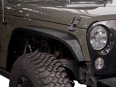 Reaper Off-Road Gravestone J2 Front Fender Flares; Textured Black (07-18 Jeep Wrangler JK)