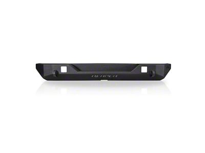 Reaper Off-Road Immortal Series Rear Bumper with 3-Inch Square LED Pod Cutouts; Textured Black Stainless Steel (18-25 Jeep Wrangler JL)