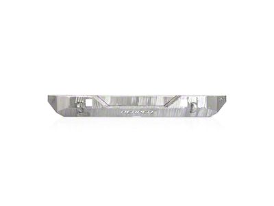 Reaper Off-Road Immortal Series Rear Bumper with 3-Inch Square LED Pod Cutouts; Raw Stainless Steel (18-25 Jeep Wrangler JL)