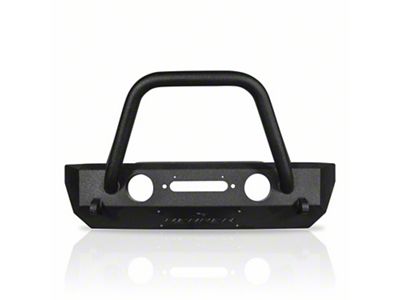 Reaper Off-Road Gravestone F2 Stubby Front Bumper; Textured Black (07-18 Jeep Wrangler JK)