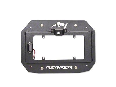 Reaper Off-Road Tailgate Cover License Plate; Textured Black (18-25 Jeep Wrangler JL)