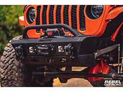 Rebel Off Road Summit Series Low Profile Front Bumper Hoop; Textured Black (07-26 Jeep Wrangler JK & JL)