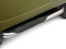 RedRock 3-Inch Round Side Step Bars; Stainless Steel (87-06 Jeep Wrangler YJ & TJ, Excluding Unlimited)