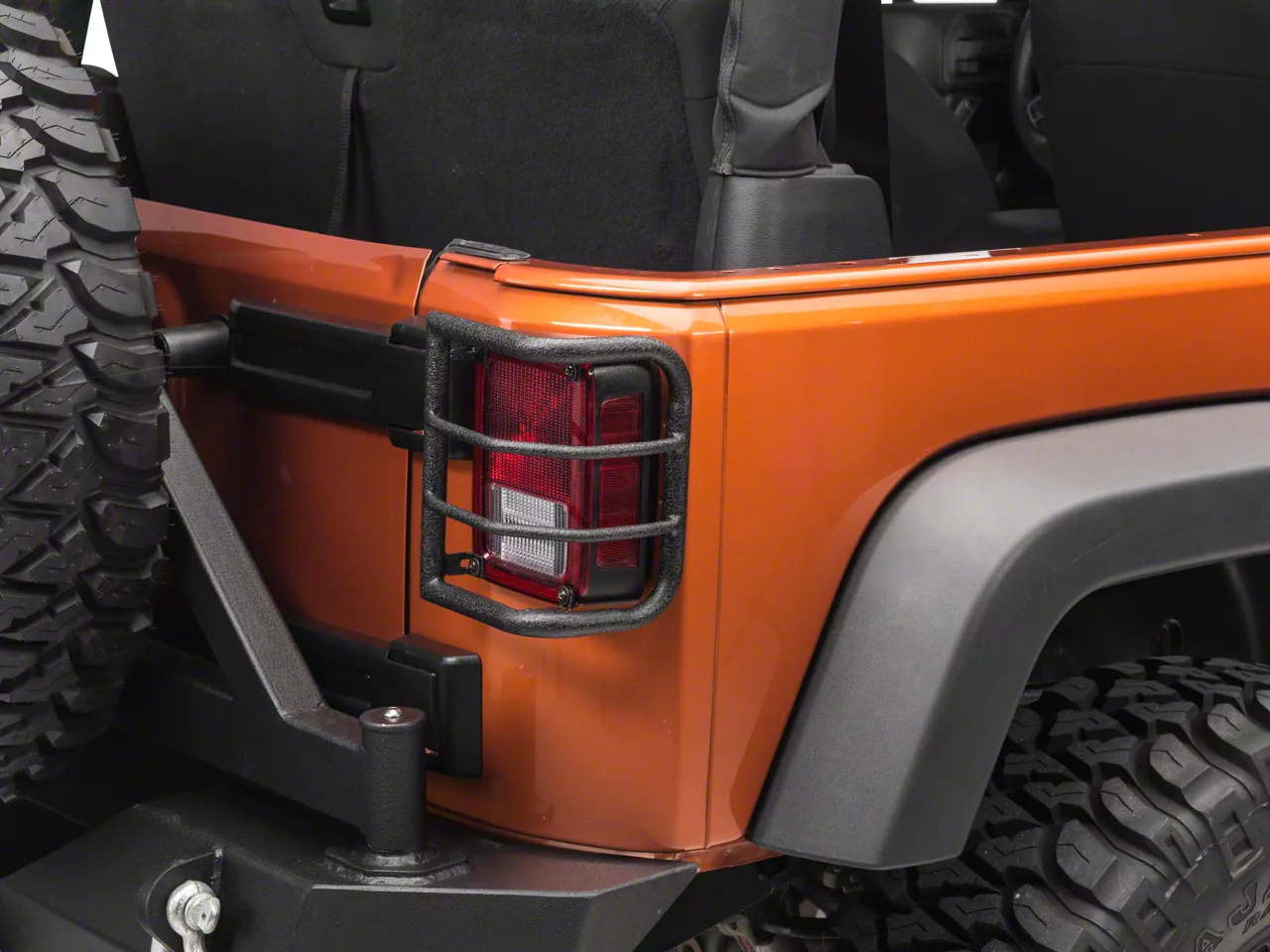 お得セット RedRock Jeep Wrangler Wrap-Around Tail Light Guards; Gloss ビンテージパーツ