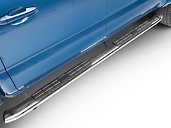 RedRock 4-Inch Oval Bent End PNC Side Step Bars; Stainless Steel (05-23 Tacoma Double Cab)