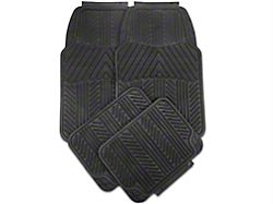RedRock 4-Piece All-Weather Floor Mats; Black (Universal; Some Adaptation May Be Required)