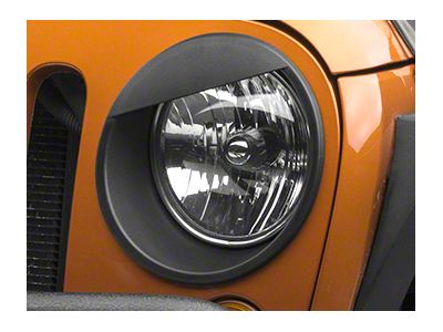 RedRock Angry Eyes Headlight Conversion; Black (07-18 Jeep Wrangler JK)