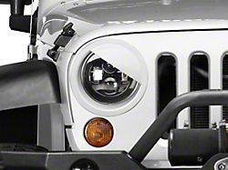 RedRock Angry Eyes Headlight Conversion; Pre-Painted (07-18 Jeep Wrangler JK)