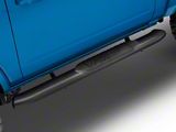 RedRock 5-Inch Oval Bent End Side Step Bars; Black (21-25 Bronco 2-Door)