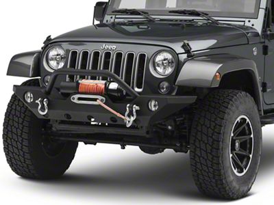 RedRock Euro Fog Light Guards; Black (07-18 Jeep Wrangler JK)