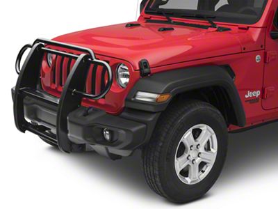 RedRock Grille Guard; Gloss Black (18-25 Jeep Wrangler JL)