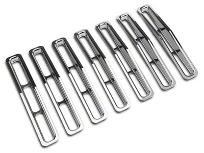 RedRock Grille Inserts; Chrome (87-95 Jeep Wrangler YJ)