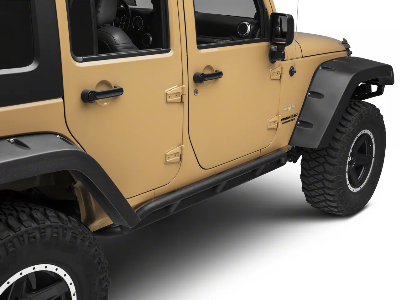 RedRock Jeep Wrangler HD Rocker Guards J116329 (07-18 Jeep