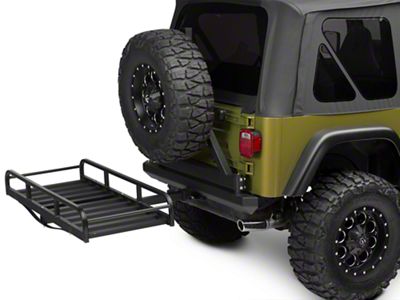 RedRock Hitch Mounted Cargo Rack; 7-Inch XL (87-06 Jeep Wrangler YJ & TJ)