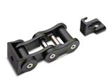 RedRock Billet Aluminum Hood Catch Set; Black (20-25 Jeep Gladiator JT)