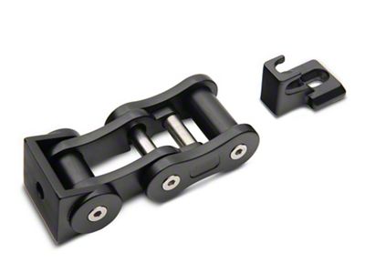 RedRock Billet Aluminum Hood Catch Set; Black (20-25 Jeep Gladiator JT)