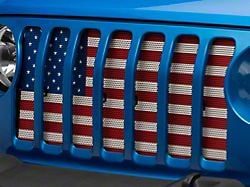 RedRock Grille Insert; Old Glory (20-25 Jeep Gladiator JT w/o TrailCam)