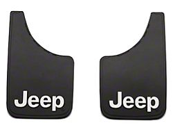 Easy Fit Mud Guards with Jeep Logo; 9-Inch x 15-Inch (20-25 Jeep Gladiator JT)