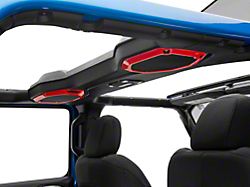 RedRock Pillar and Roof Speaker Trim; Red (20-23 Jeep Gladiator JT)