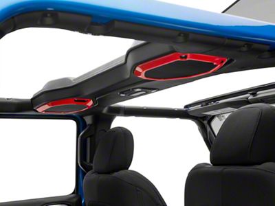 RedRock Pillar and Roof Speaker Trim; Red (20-23 Jeep Gladiator JT)