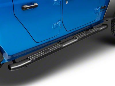 RedRock PNC Side Step Bars; Textured Black (20-25 Jeep Gladiator JT)