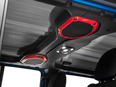 RedRock Roof Speaker Trim; Red (20-23 Jeep Gladiator JT)