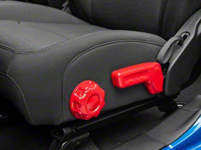 RedRock Seat Adjuster Trim; Red (20-25 Jeep Gladiator JT)