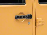 RedRock Billet Aluminum Door Handle Inserts; Black (07-18 Jeep Wrangler JK 4-Door)