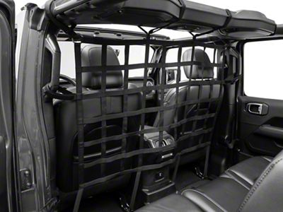 RedRock Cargo Net/Pet Divider; Front Seat (07-25 Jeep Wrangler JK & JL)