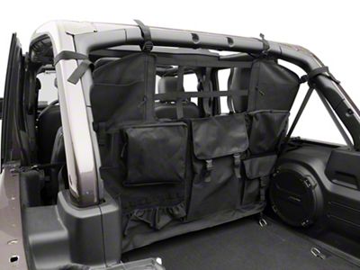 RedRock Cargo Net/Pet Divider; Rear Seat (07-25 Jeep Wrangler JK & JL 4-Door)